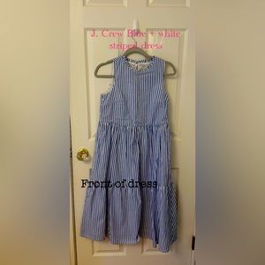 NWOT J. Crew Beachy Midi Dress Blue + white stripes!